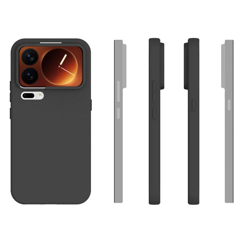 For Xiaomi 18 Pro Max Case Matte Finish Soft TPU Phone Cover - Black