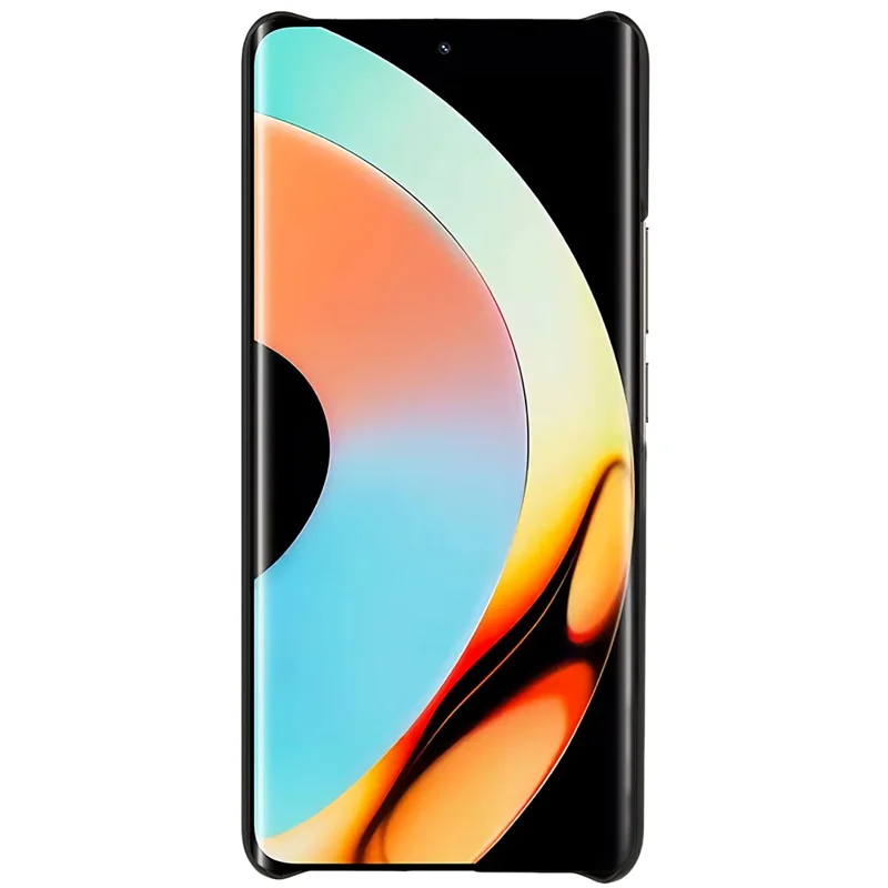 For Realme 10 Pro+ 5G Shockproof Plastic Rubberized Matte Hard Phone Case Cellphone Back Cover - Black
