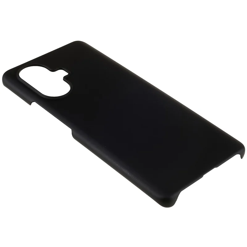 For Realme 10 Pro+ 5G Shockproof Plastic Rubberized Matte Hard Phone Case Cellphone Back Cover - Black