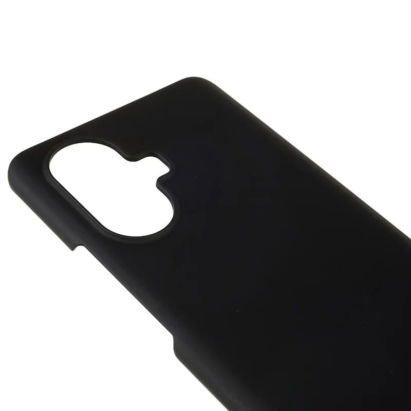 For Realme 10 Pro+ 5G Shockproof Plastic Rubberized Matte Hard Phone Case Cellphone Back Cover - Black