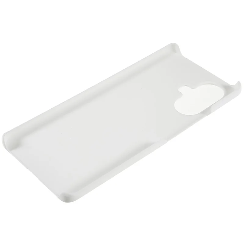 For Realme 10 Pro+ 5G Shockproof Plastic Rubberized Matte Hard Phone Case Cellphone Back Cover - White