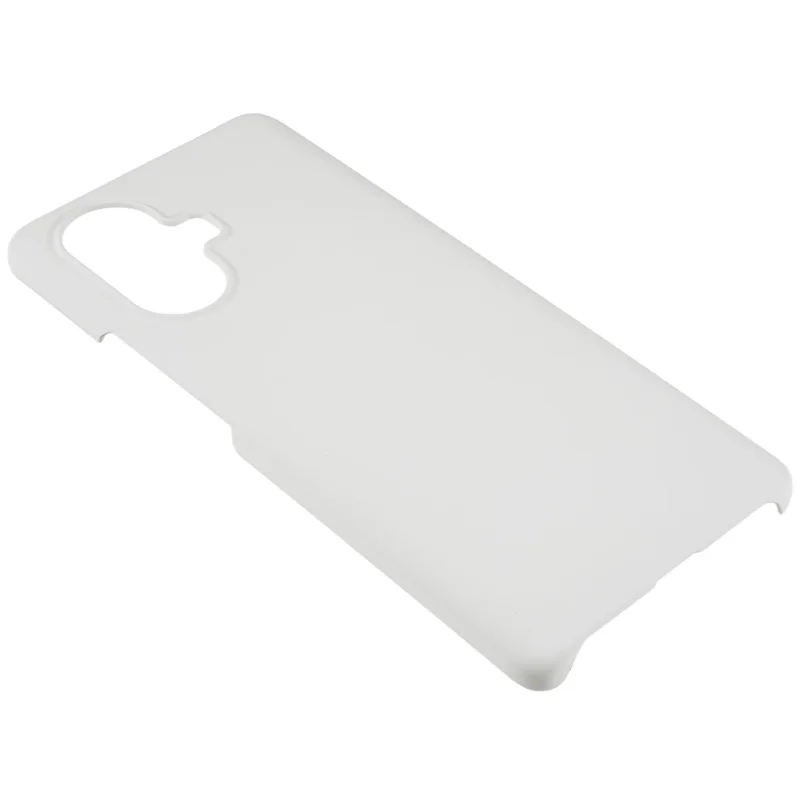 For Realme 10 Pro+ 5G Shockproof Plastic Rubberized Matte Hard Phone Case Cellphone Back Cover - White