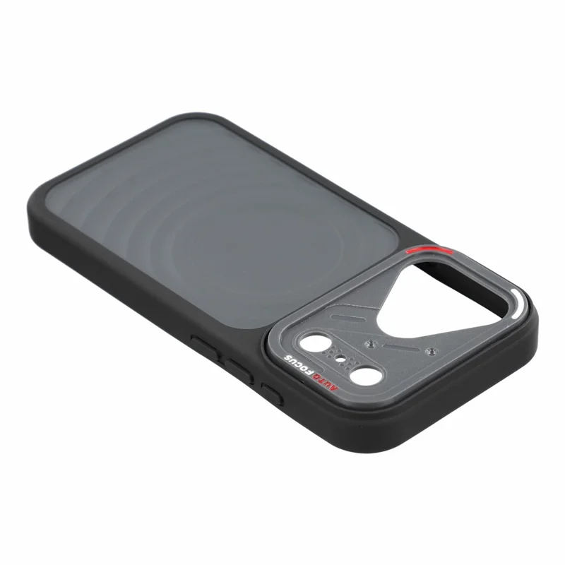 For iPhone 18 Pro Max / 17 Pro Max Magnetic Case Water Ripple Texture PC + TPU Scratch Resistant Phone Cover - Black
