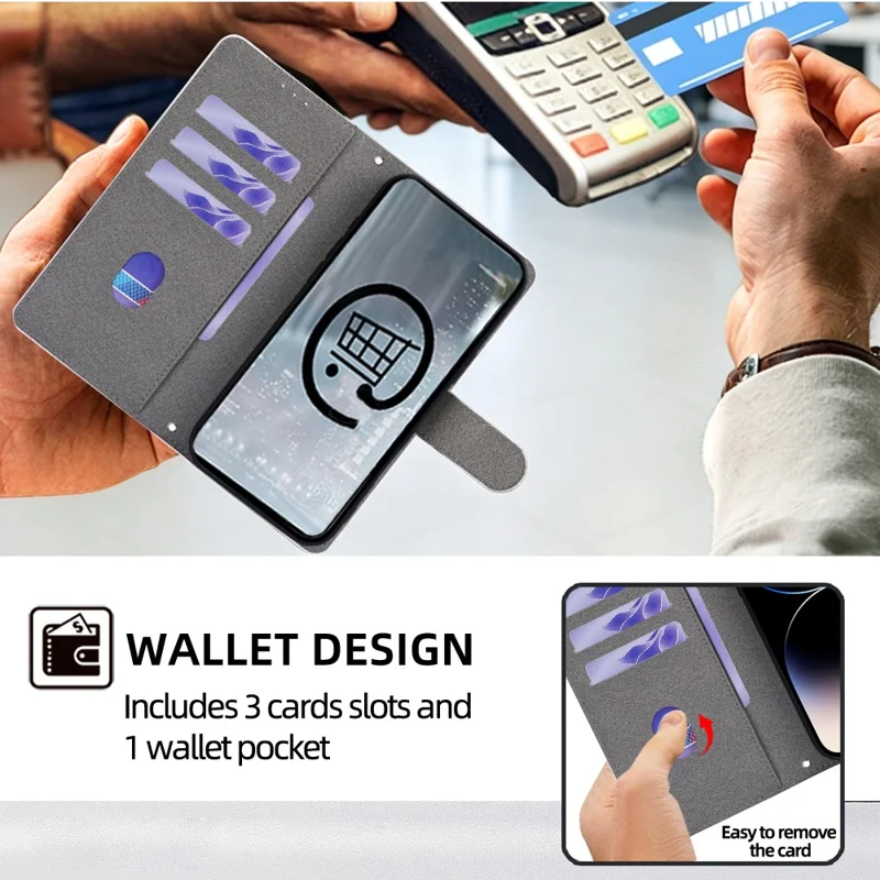 For iPhone 16 Pro Case Pattern Printed PU Leather Wallet Flip Phone Cover - QMMY0237
