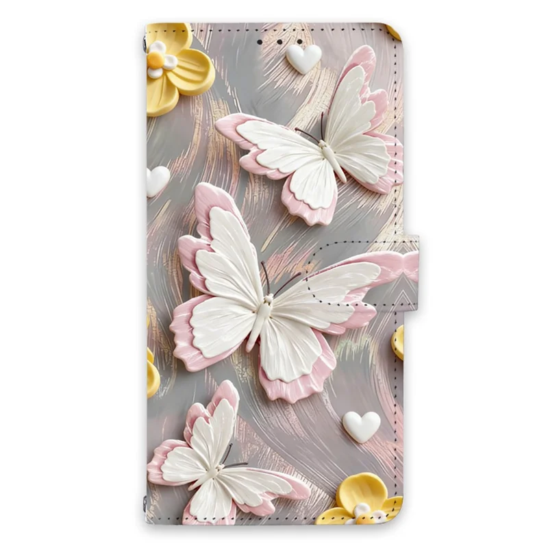 For iPhone 16 Pro Max Case Pattern Printed PU Leather Wallet Flip Phone Cover - QMFD0005