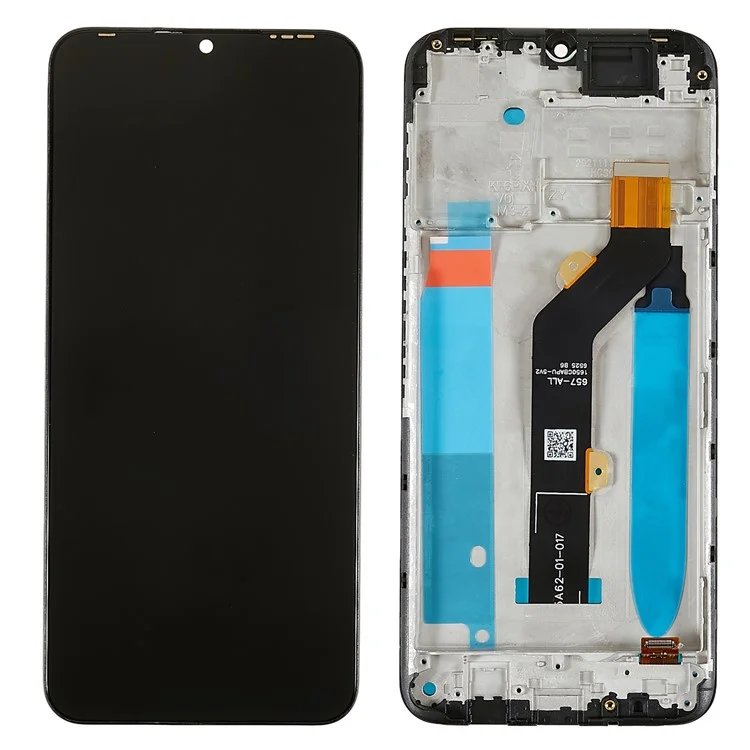 Für Tecno Spark 7T 4G KF6p Grade C LCD-Bildschirm und Digitizer-Baugruppe + Rahmenersatzteil (ohne Logo)