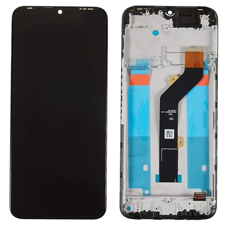 Für Tecno Spark 7 4G Grade C LCD-Bildschirm und Digitizer-Baugruppe + Rahmen-Ersatzteil (ohne Logo)