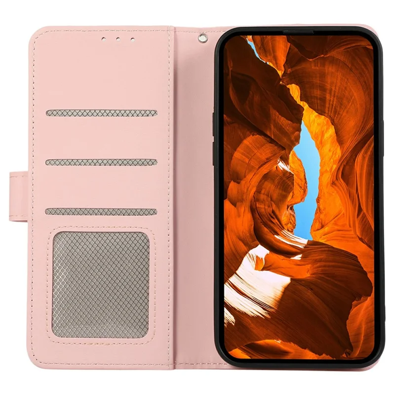 For Google Pixel 11a Case RFID Blocking Flip Leather Phone Cover - Pink