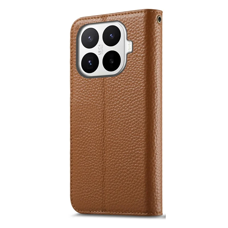 Capa Carteira em Pele Sintética para Xiaomi 17T com Bloqueio RFID e Protetor de Ecrã de Vidro Temperado - Castanho