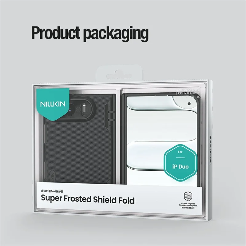 NILLKIN Super Frosted Shield Fold For iPhone Duo Magnetic Case PC Matte Phone Cover - Black