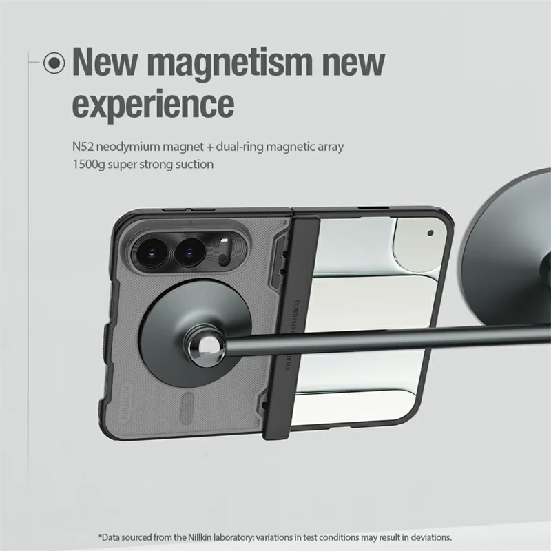 NILLKIN Super Frosted Shield Fold For iPhone Duo Magnetic Case PC Matte Phone Cover - Black