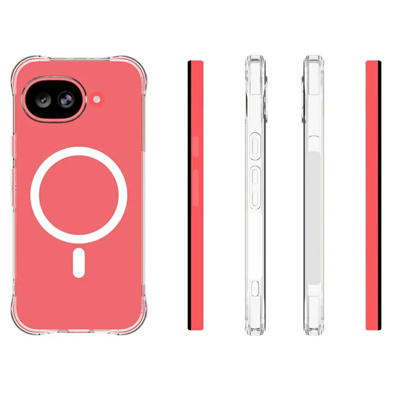 Compra al por mayor para funda magnética Google Pixel 11a, carcasa trasera transparente de TPU anti-caída