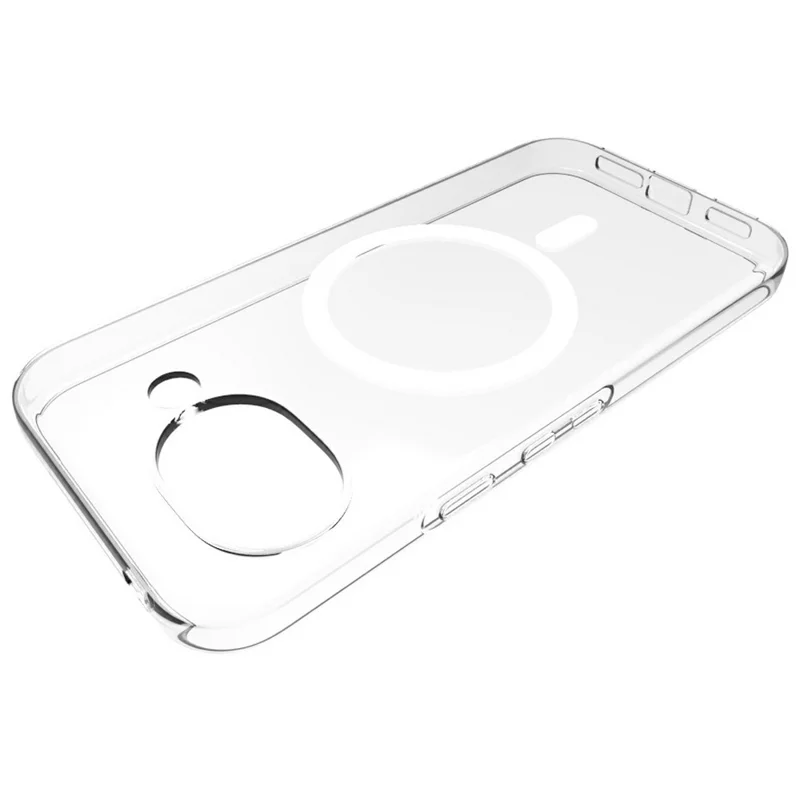 For Google Pixel 11a Magnetic Case Watermark-Resistant TPU Phone Back Cover - Transparent