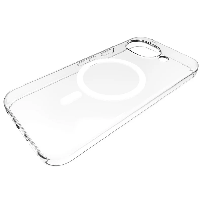 For Google Pixel 11a Magnetic Case Watermark-Resistant TPU Phone Back Cover - Transparent