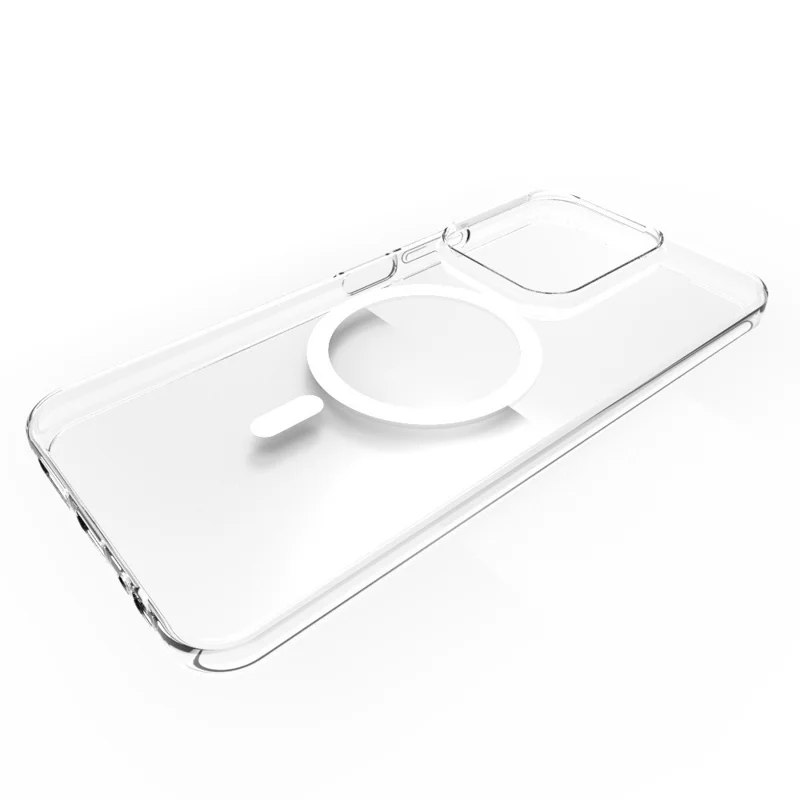 For Xiaomi Redmi 17C 5G Magnetic Case Watermark-Resistant TPU Phone Back Cover - Transparent