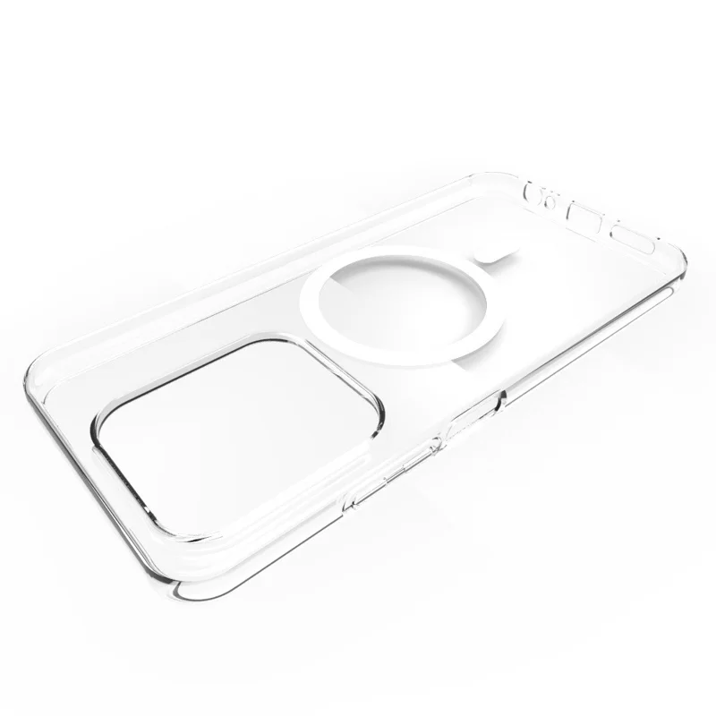 For Xiaomi Redmi 17C 5G Magnetic Case Watermark-Resistant TPU Phone Back Cover - Transparent