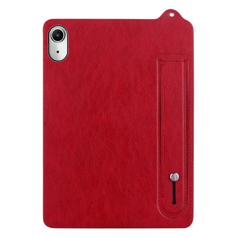 Coque pour iPad mini (2026) avec dragonne, support intégré, housse en cuir pour tablette - Rouge