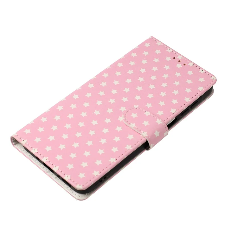 Til Samsung Galaxy S27+ Taske med stjernemønster i PU-læder med wallet og stander, telefonbeskytter med håndledsrem - Lyserød