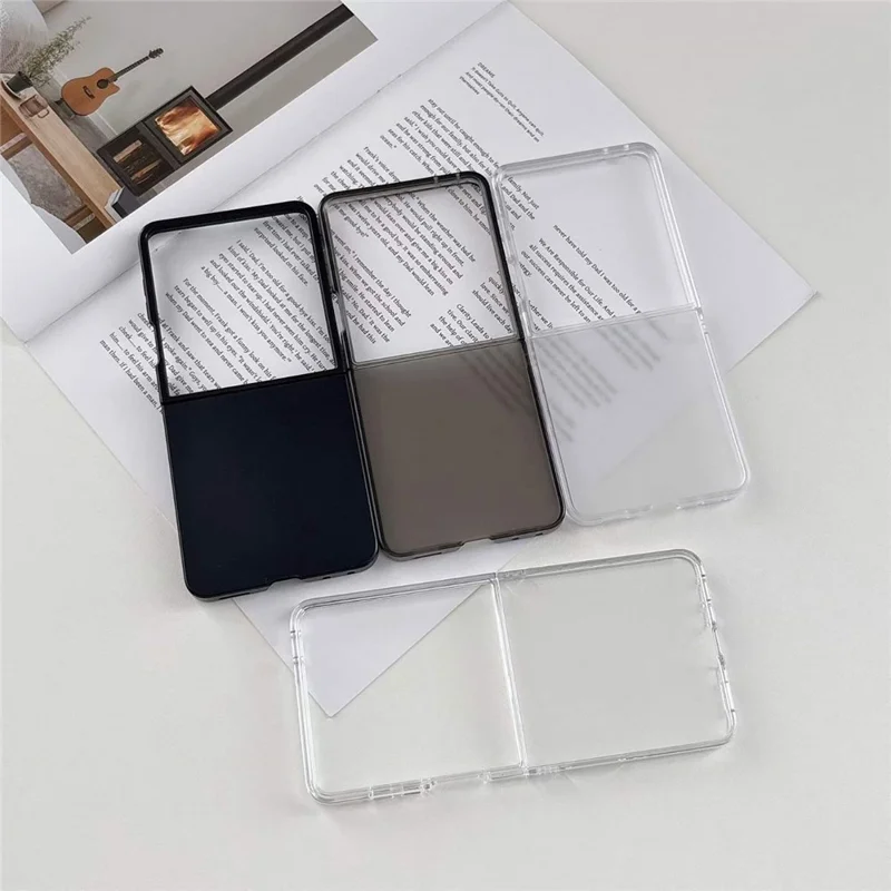 For Samsung Galaxy Z Flip8 Case Shockproof PC Protective Foldable Phone Cover - Black