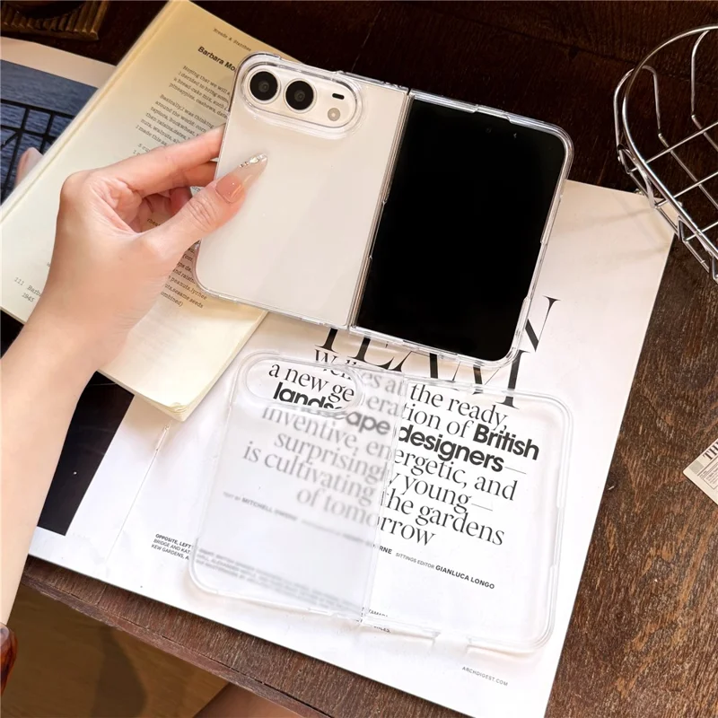 Etui na iPhone Duo Case, odporno na wstrząsy, PC, ochronne, składane, przezroczyste