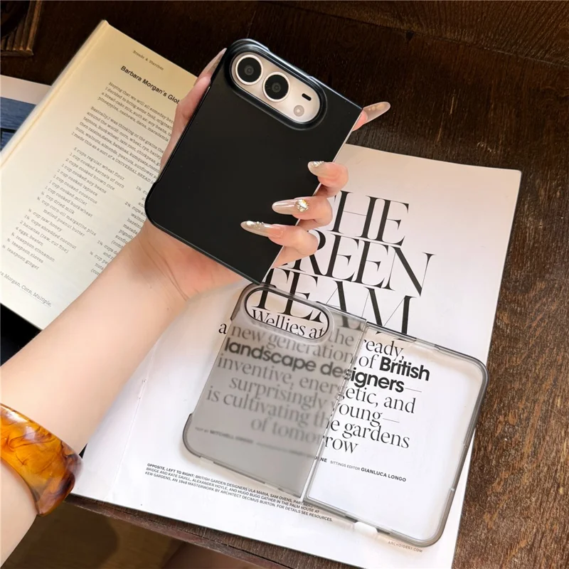 Etui na iPhone Duo Case, odporno na wstrząsy, PC, ochronne, składane, przezroczyste