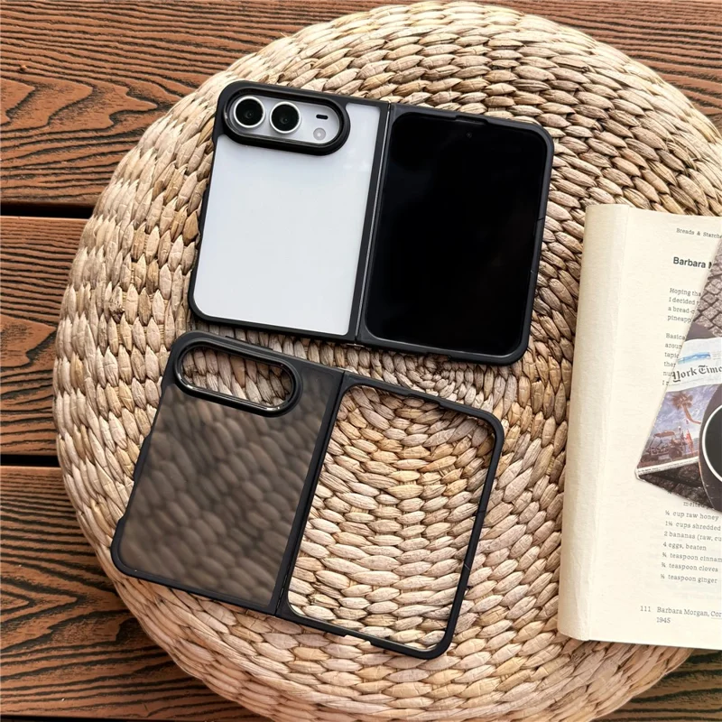Etui na iPhone Duo Case Anti-Ścieranie PC Minimalistyczny Składany Płaszcz - Matowa Czerni