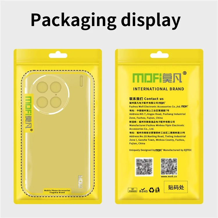 MOFI Crystal Clear Protective Phone Case für vivo X90 Pro 5G Anti-Drop Soft TPU Handyhülle