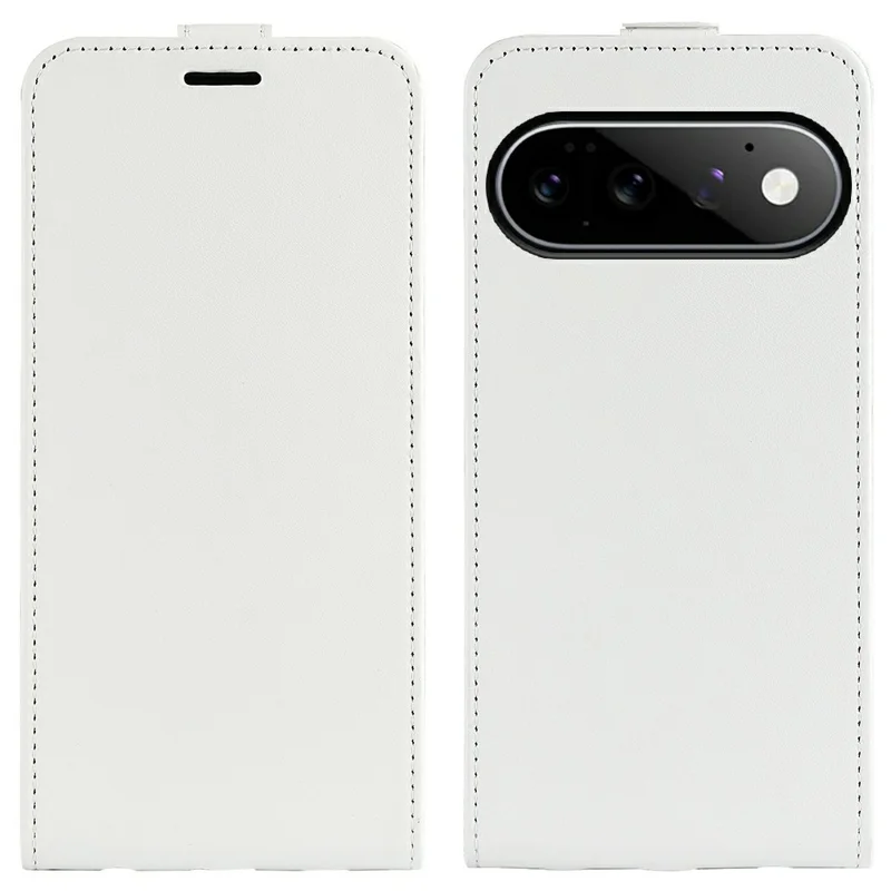 For Google Pixel 11 Pro Case with Card Slots Vertical Flip Leather Phone Cover - White