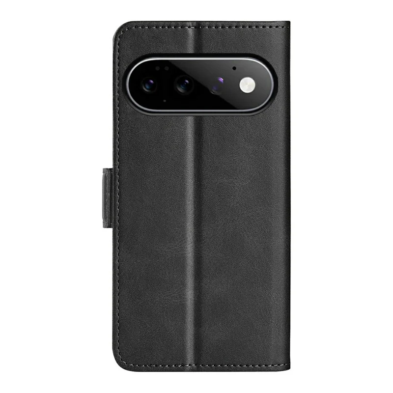 For Google Pixel 11 Pro Case Calf Texture Leather Wallet Phone Cover - Black