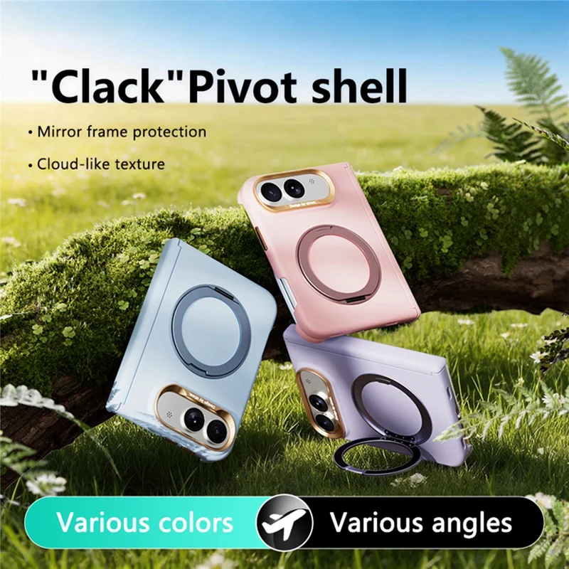 ABEEL For iPhone Duo Magnetic Case Ring Kickstand Liquid Silicone Feel PC Phone Cover - Sky Blue