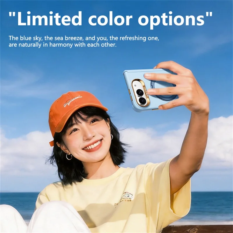 ABEEL For iPhone Duo Magnetic Case Ring Kickstand Liquid Silicone Feel PC Phone Cover - Sky Blue