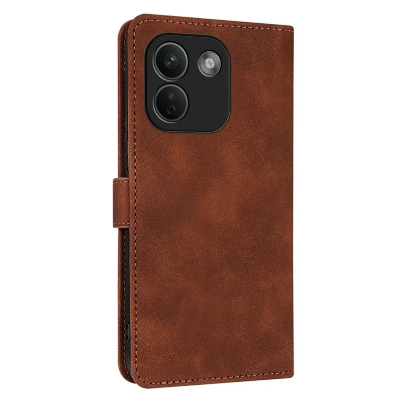 AZNS For Xiaomi Redmi Note 17 Pro Max 5G Case PU Leather Wallet Phone Cover - Brown