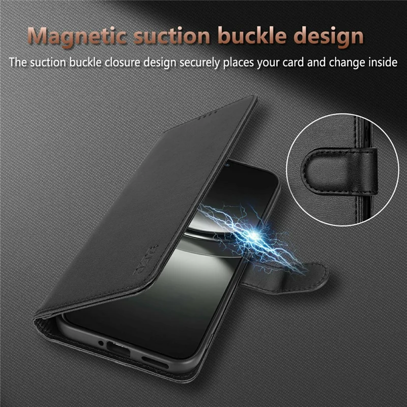AZNS For Xiaomi Redmi Note 17 Pro Max 5G Case PU Leather Wallet Phone Cover - Brown
