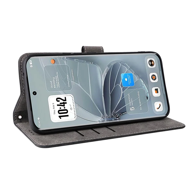 Für TECNO Pova Curve 2 5G Brieftaschenhülle RFID-Schutz PU-Leder Handyhülle Ständer mit Riemen - Schwarz