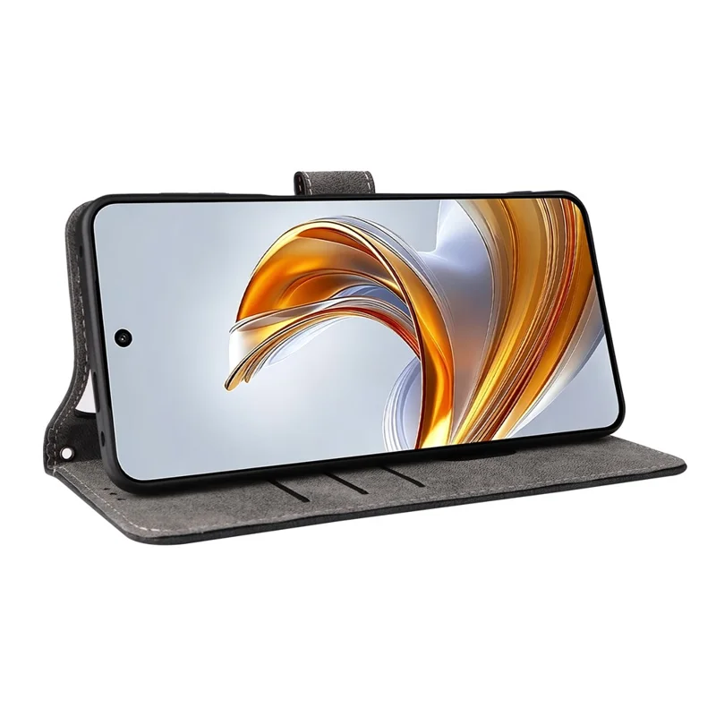For ZTE nubia Air Pro 5G Wallet Case RFID Blocking PU Leather Phone Cover Stand with Strap - Black