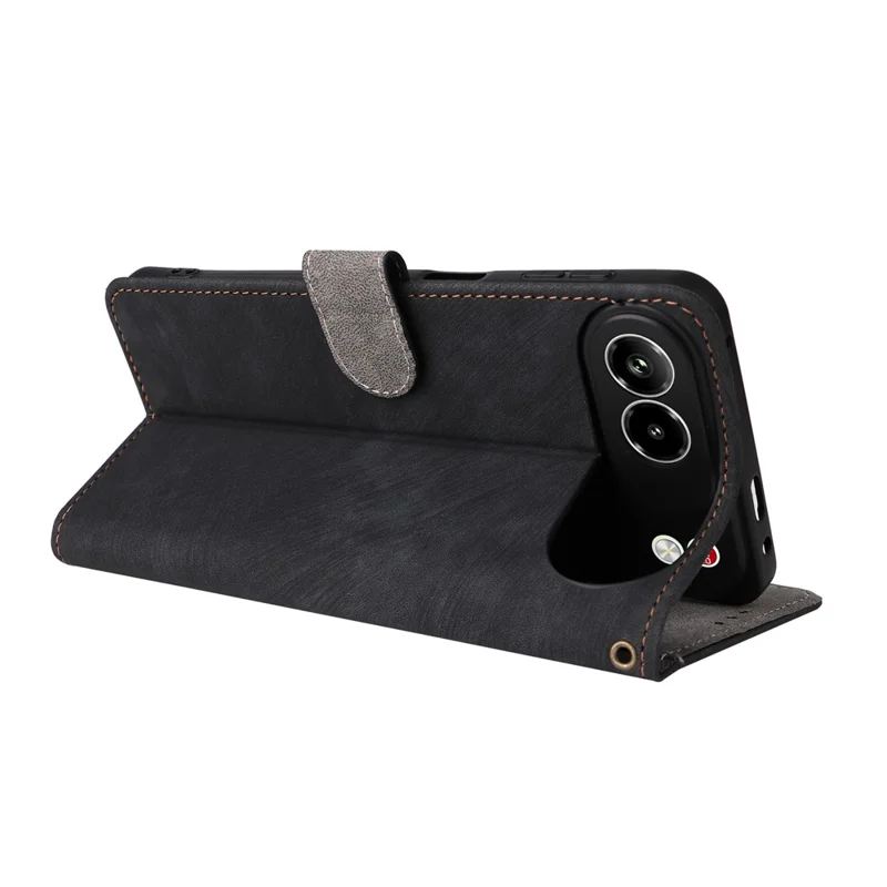 For ZTE nubia Air Pro 5G Wallet Case RFID Blocking PU Leather Phone Cover Stand with Strap - Black