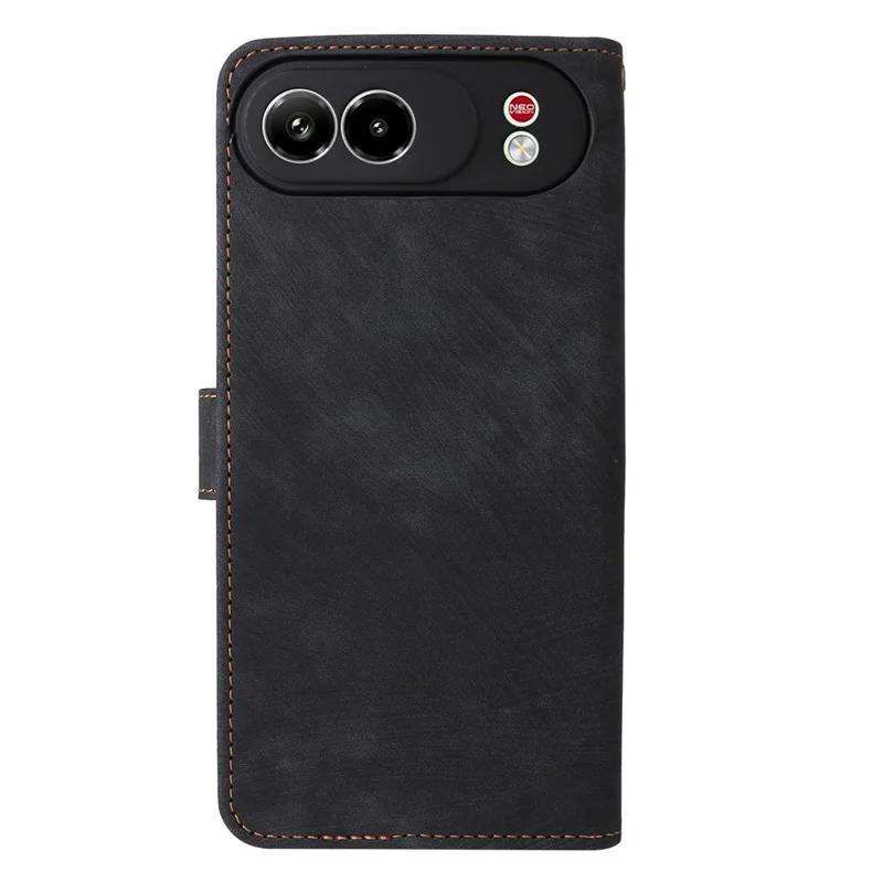 For ZTE nubia Air Pro 5G Wallet Case RFID Blocking PU Leather Phone Cover Stand with Strap - Black
