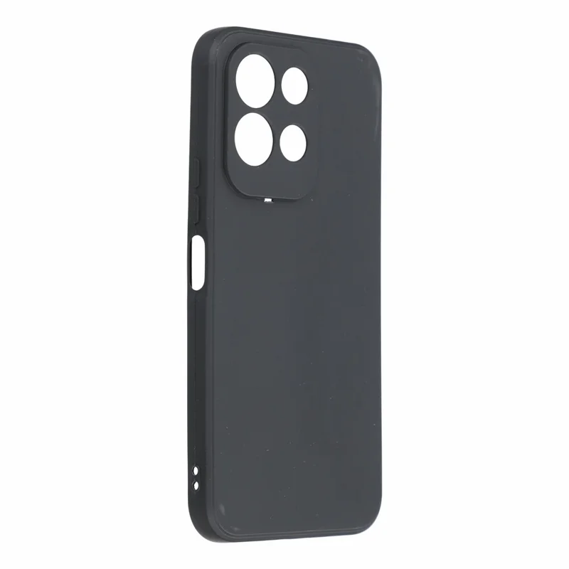 غطاء لهاتف Xiaomi Redmi 17 4G / 5G، قطع دقيق، حافة مستقيمة، غطاء واقي من مادة TPU مقاوم للصدمات - أسود