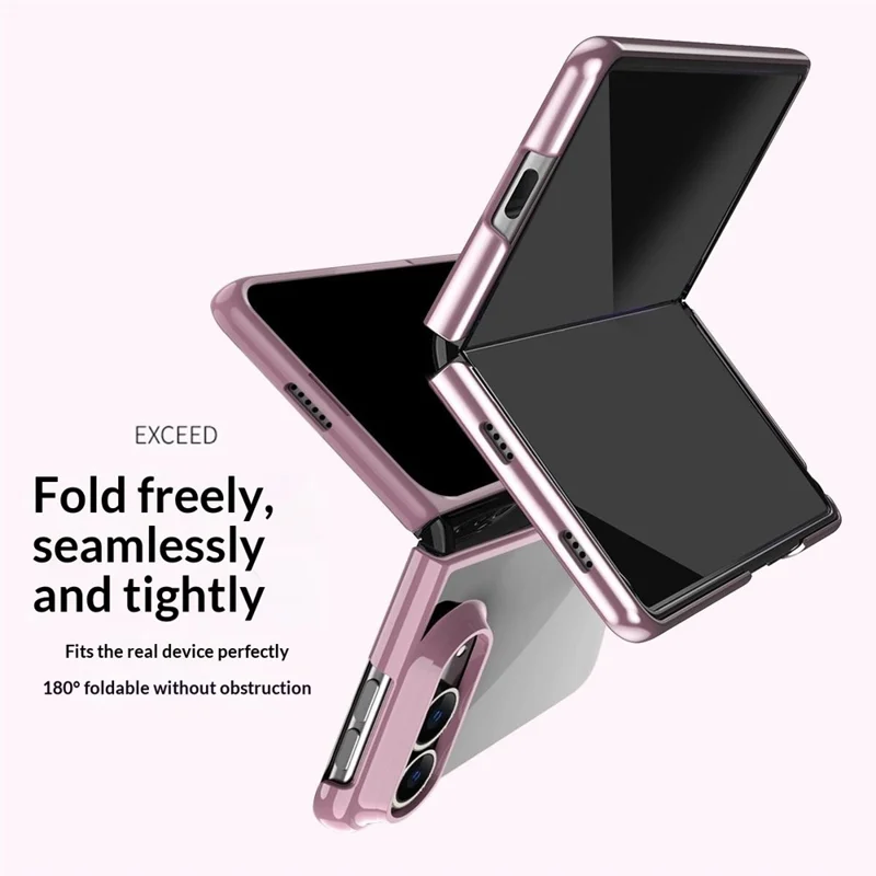 Coque transparente rigide en PC chromée pour iPhone Duo - Rose Gold