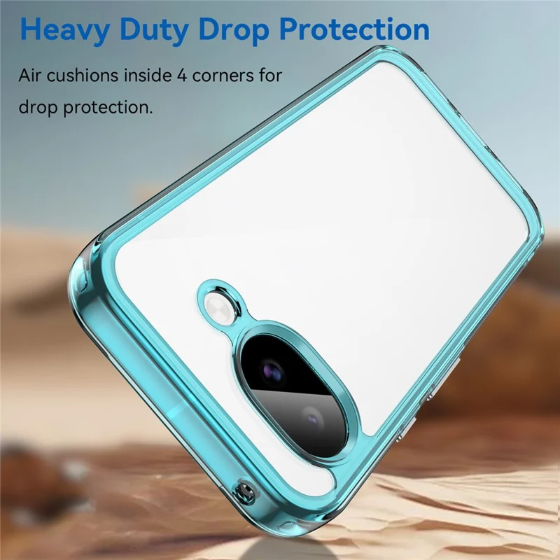 For Google Pixel 11a Case TPU + Acrylic Protective Clear Phone Cover - Transparent Blue