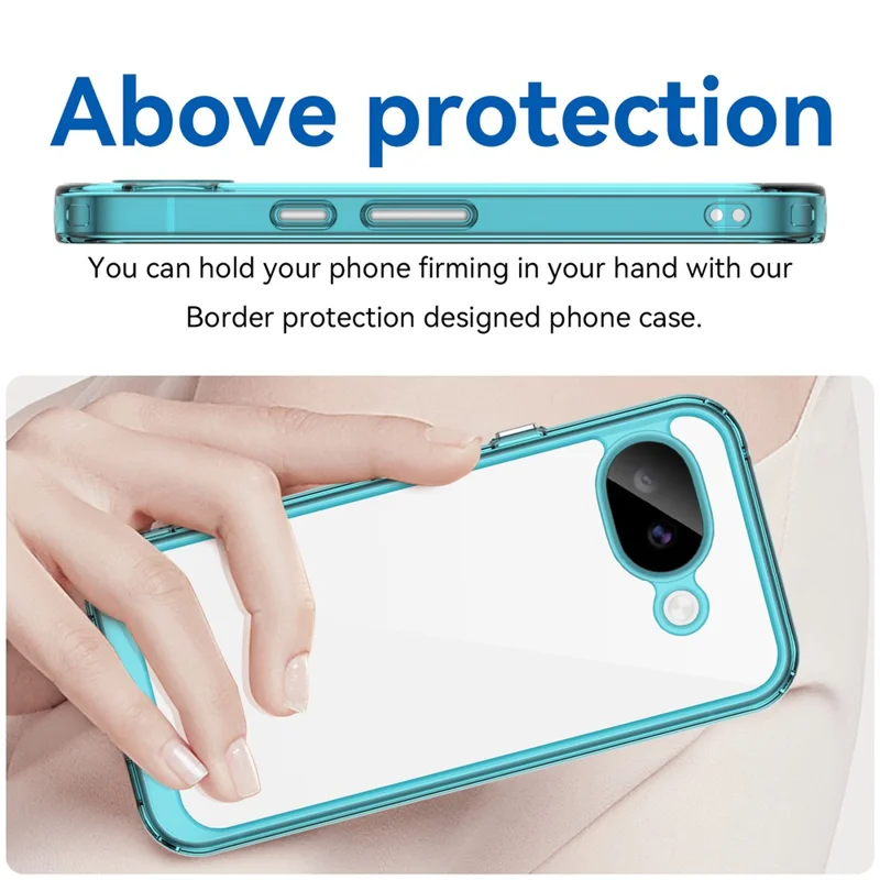 For Google Pixel 11a Case TPU + Acrylic Protective Clear Phone Cover - Transparent Blue