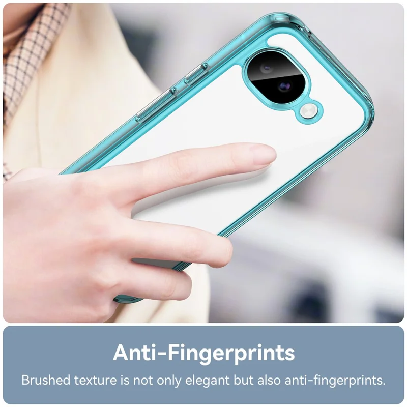 For Google Pixel 11a Case TPU + Acrylic Protective Clear Phone Cover - Transparent Blue