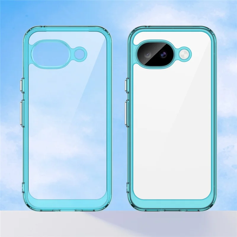 For Google Pixel 11a Case TPU + Acrylic Protective Clear Phone Cover - Transparent Blue