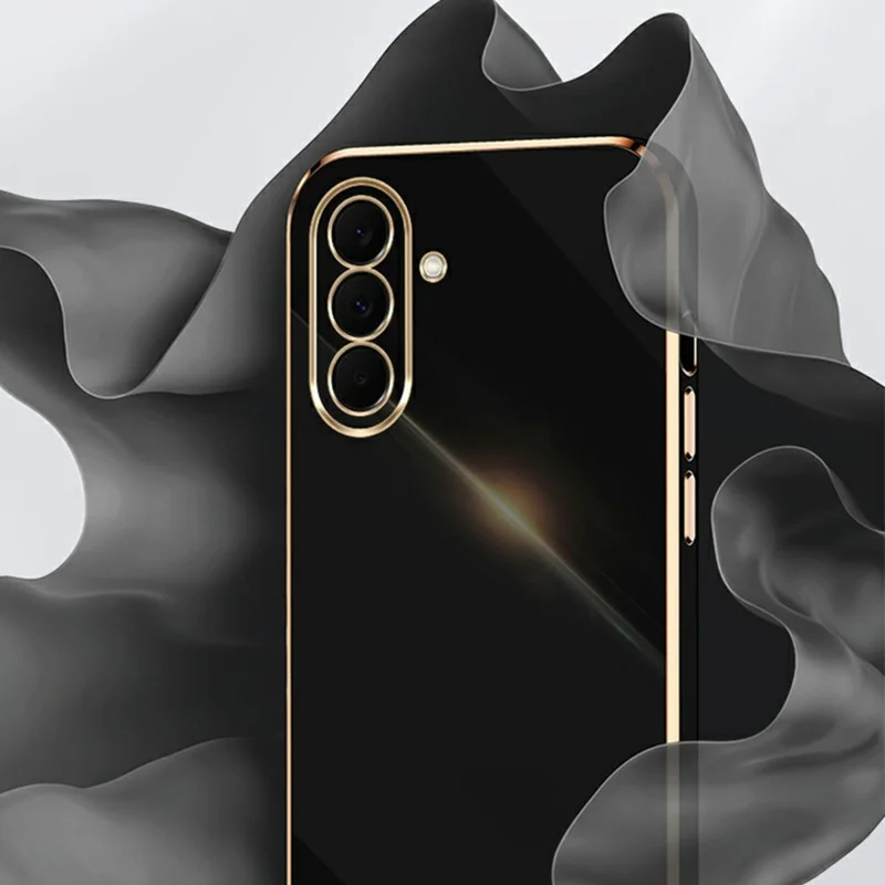 Funda para Samsung Galaxy A27 5G, carcasa de TPU con marco galvanizado - Negro