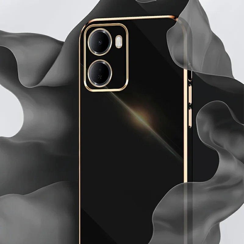 For Xiaomi Redmi 15a 5G Case TPU Phone Cover with Electroplating Frame - Black