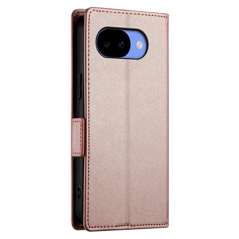 For Google Pixel 11a Stand Case PU Leather Wallet Phone Cover - Rose Gold
