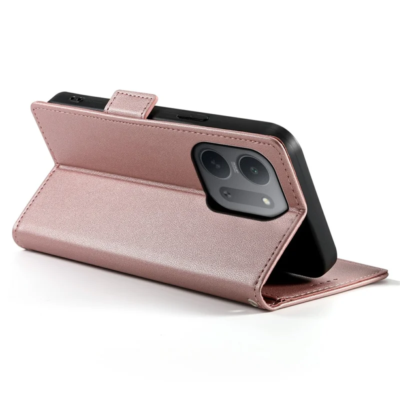 For Xiaomi Redmi 17C 5G Stand Case PU Leather Wallet Phone Cover - Rose Gold