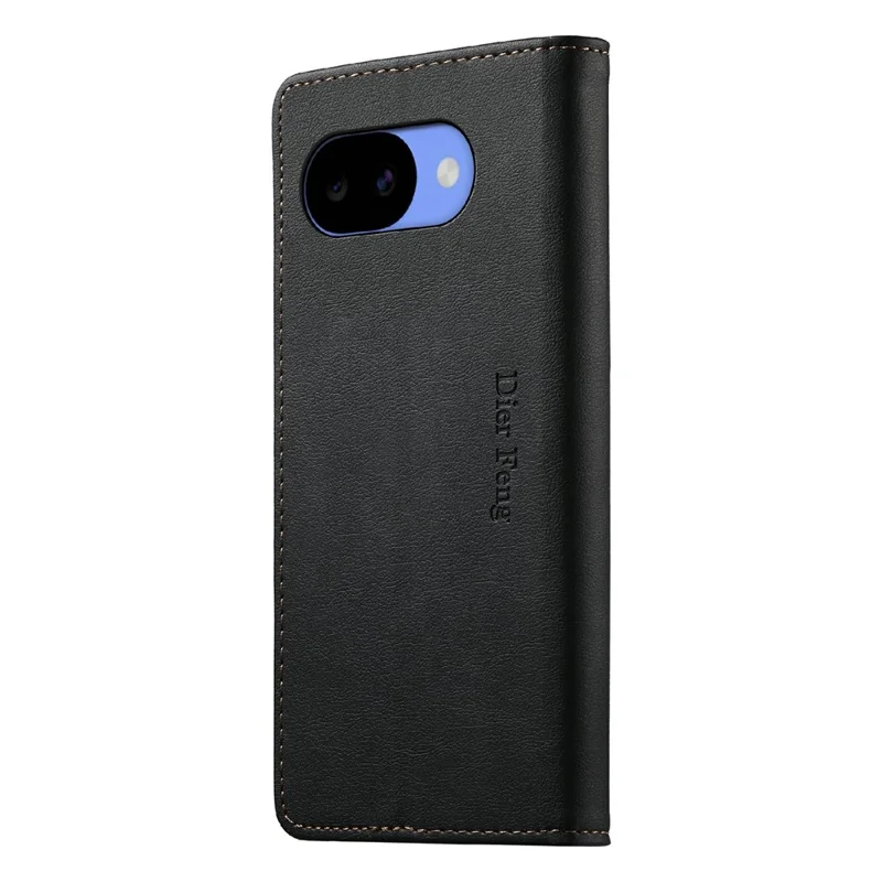 DIERFENG DF-019 For Google Pixel 11a Leather Wallet Case Magnetic Flip Cover with Card Slots RFID Blocking - Black