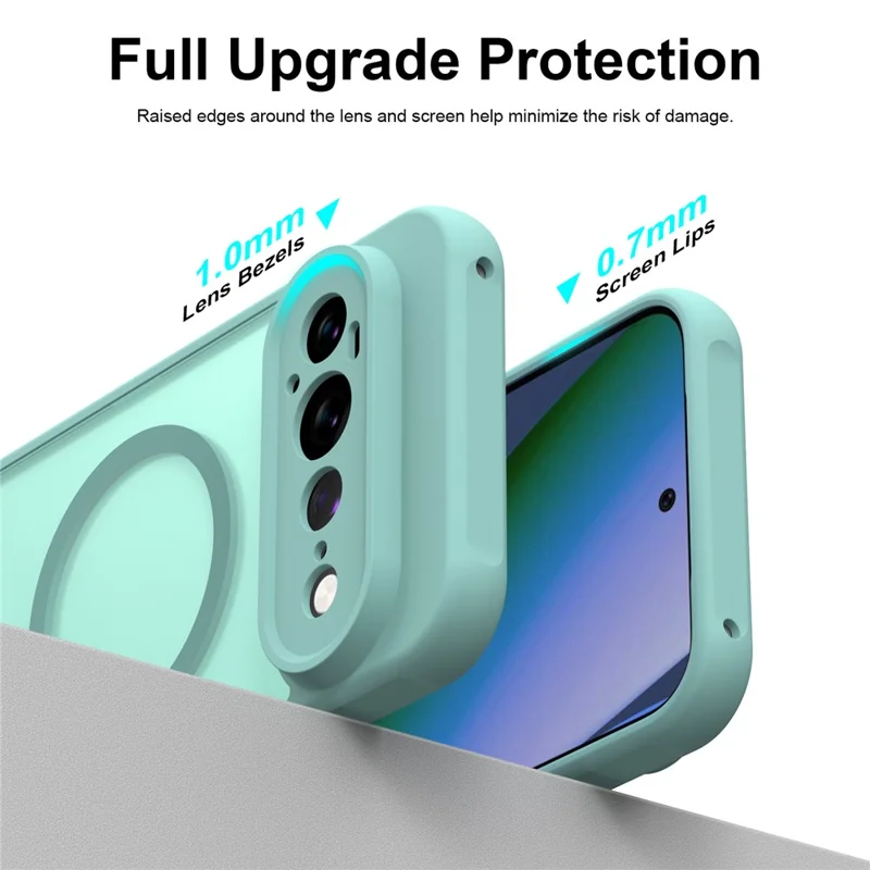 Bulk Purchasing for Google Pixel 11 Pro XL Magnetic Case Anti Drop Matte PC + TPU Phone Cover - Light Green