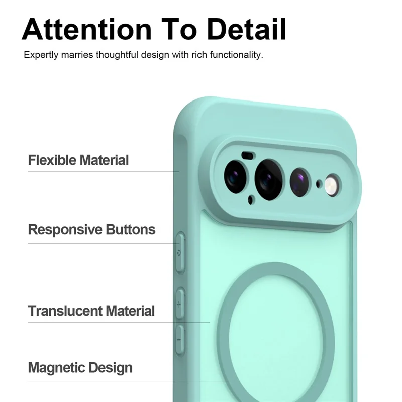 Bulk Purchasing for Google Pixel 11 Pro XL Magnetic Case Anti Drop Matte PC + TPU Phone Cover - Light Green